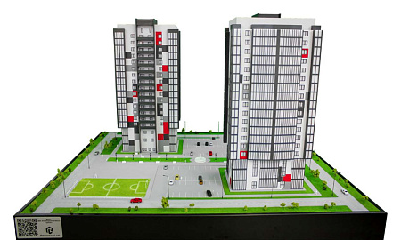 Макет «Два 18-этажных здания»